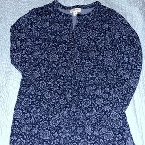 Style & Co. Blue Floral Top